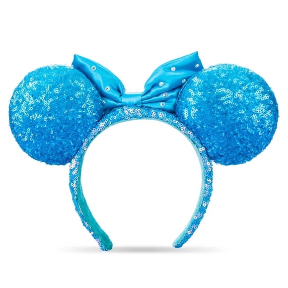 Disney Parks Minnie Mouse Aqua Sequin‎ Ears - Picture 2 of 6